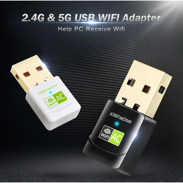 Portable WiFi Adapter,USB Ethernet 600Mbps 2.4Ghz+5Ghz Dual Band Wireless Network Card,for Win,Portable WiFi Receiver 